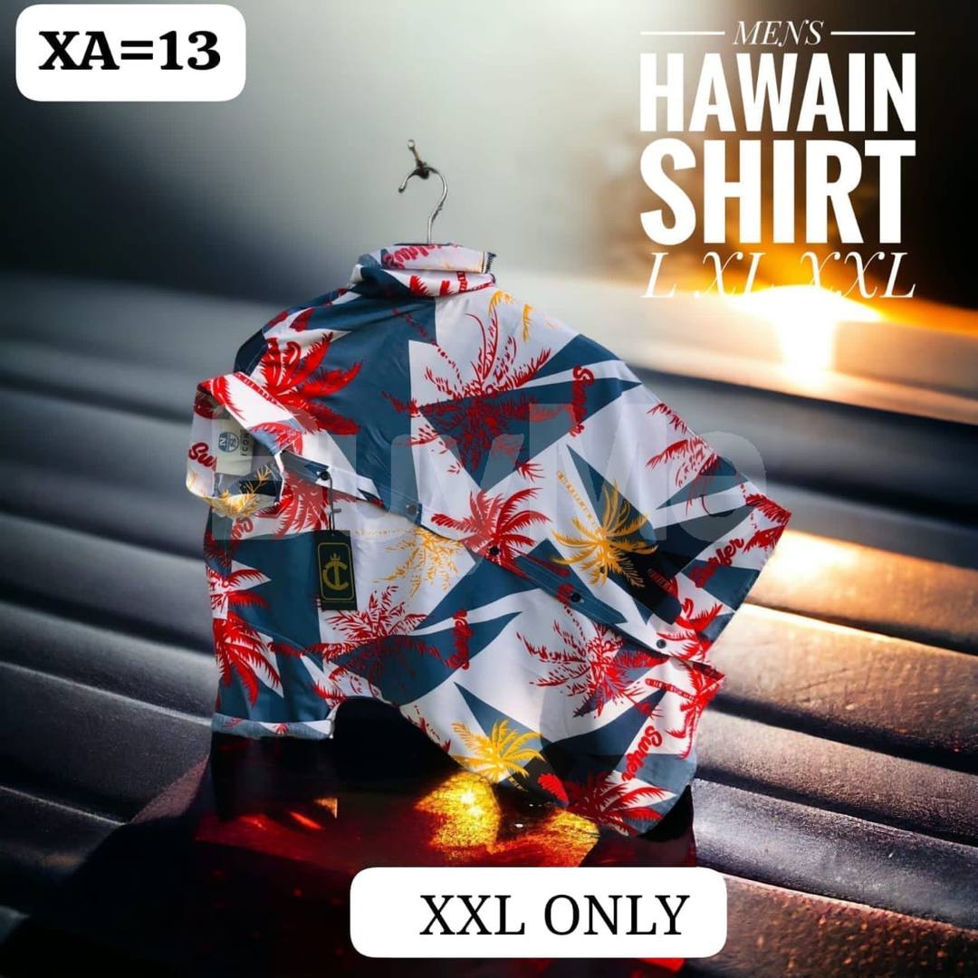 HAWAIN SHIRT - RED YELLOW AND GREY