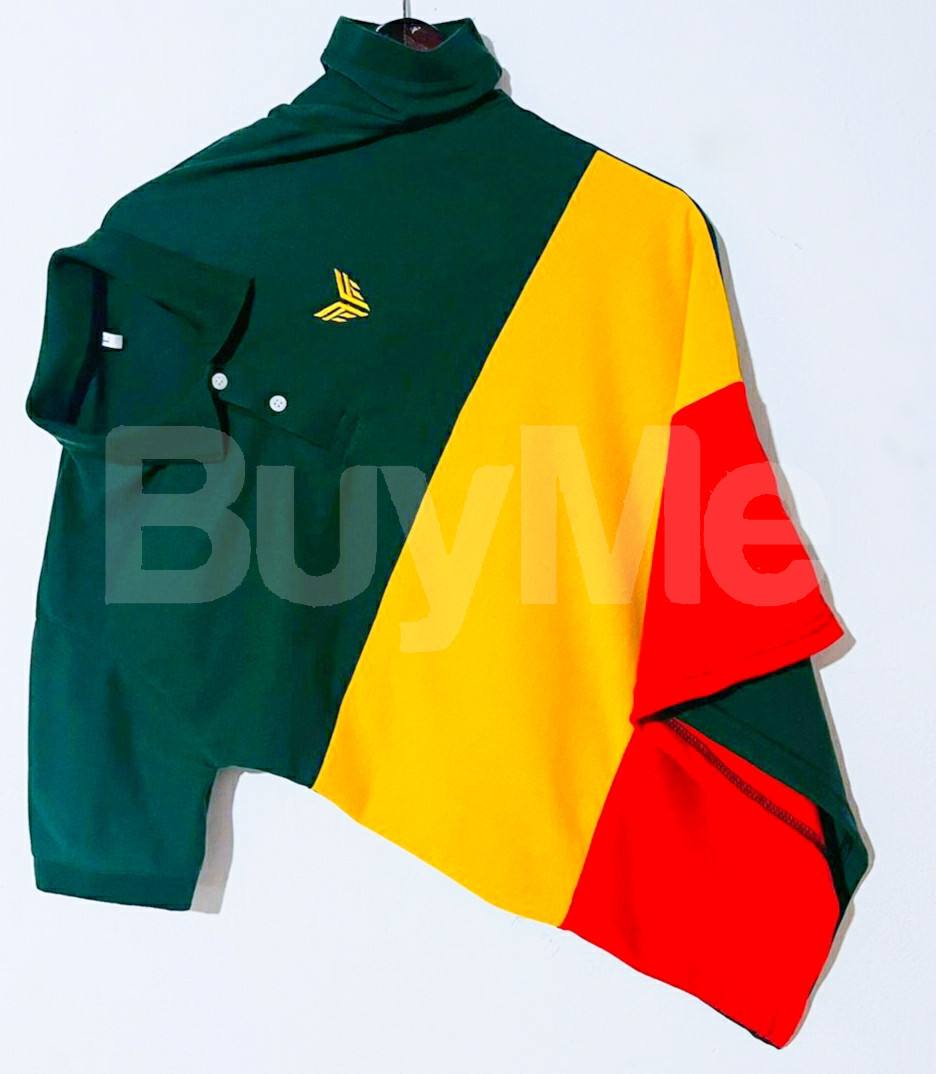 COLLOR T SHIRT - YELLOW AND GREEN