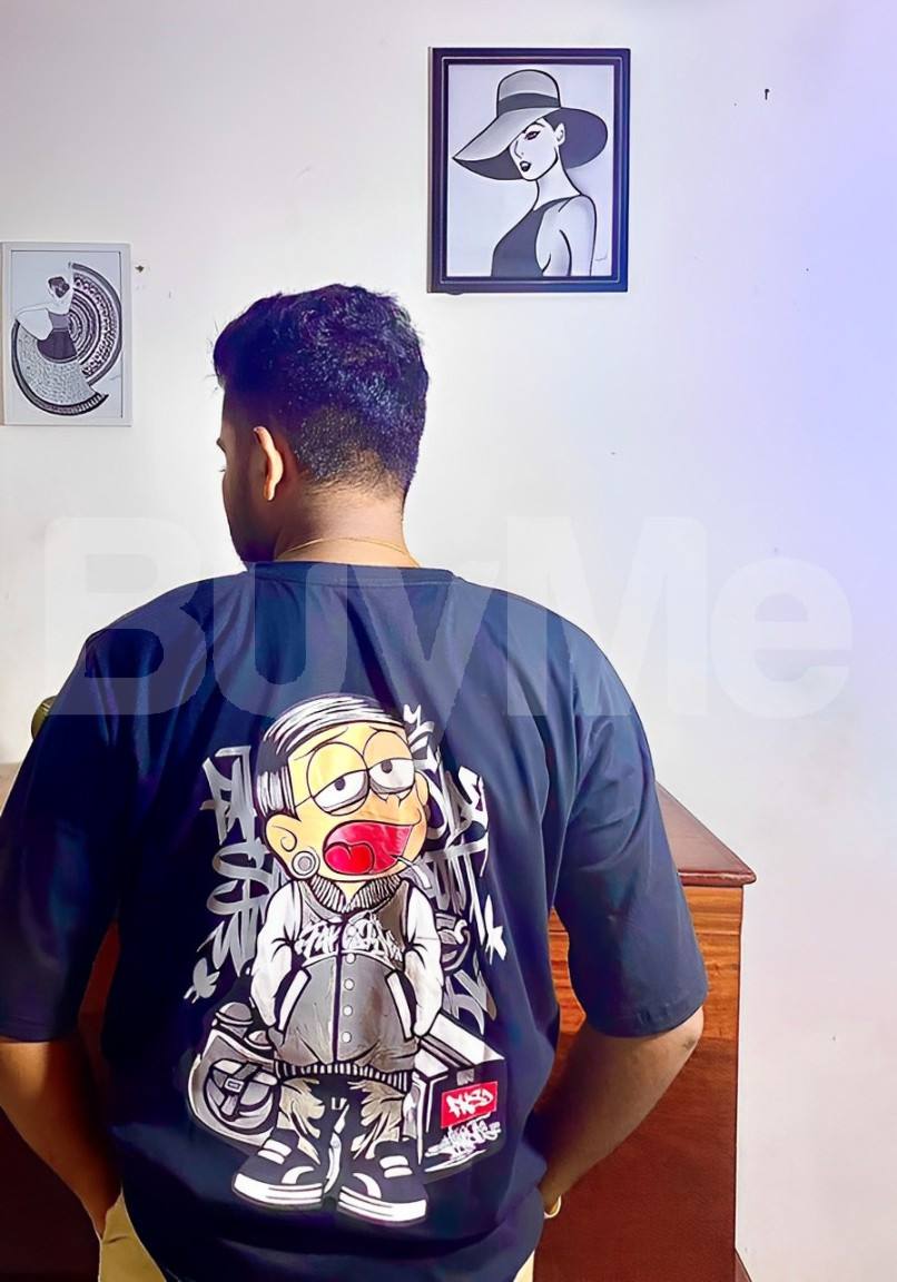 KUSH BAGGY T SHIRT DARK BLUE