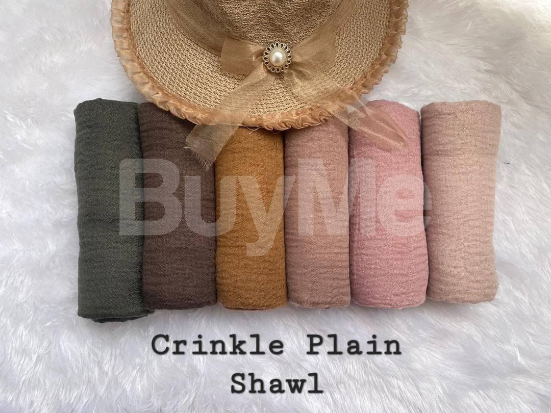 CRINKLE PLAIN BIG SHAWL - COLOR SET 4