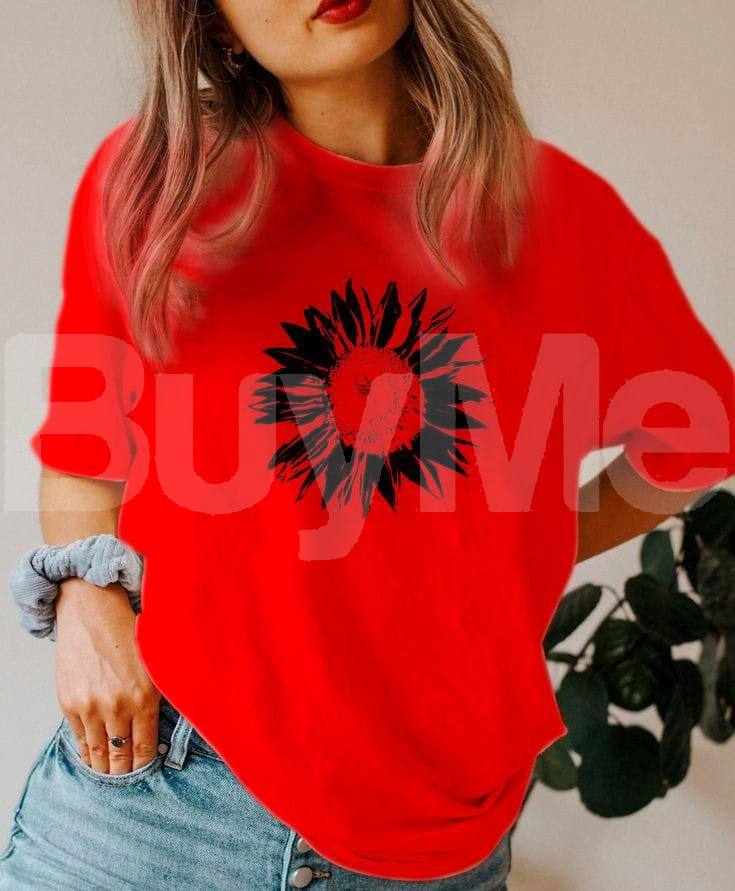 LADEIS T SHIRT - PASTAL RED
