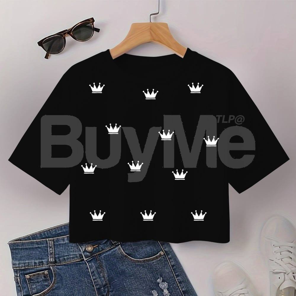 WOMEN'S CROP TOP - BLACK