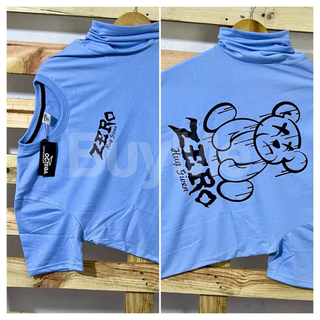 CREW NECK T SHIRTS - LIGHT BLUE