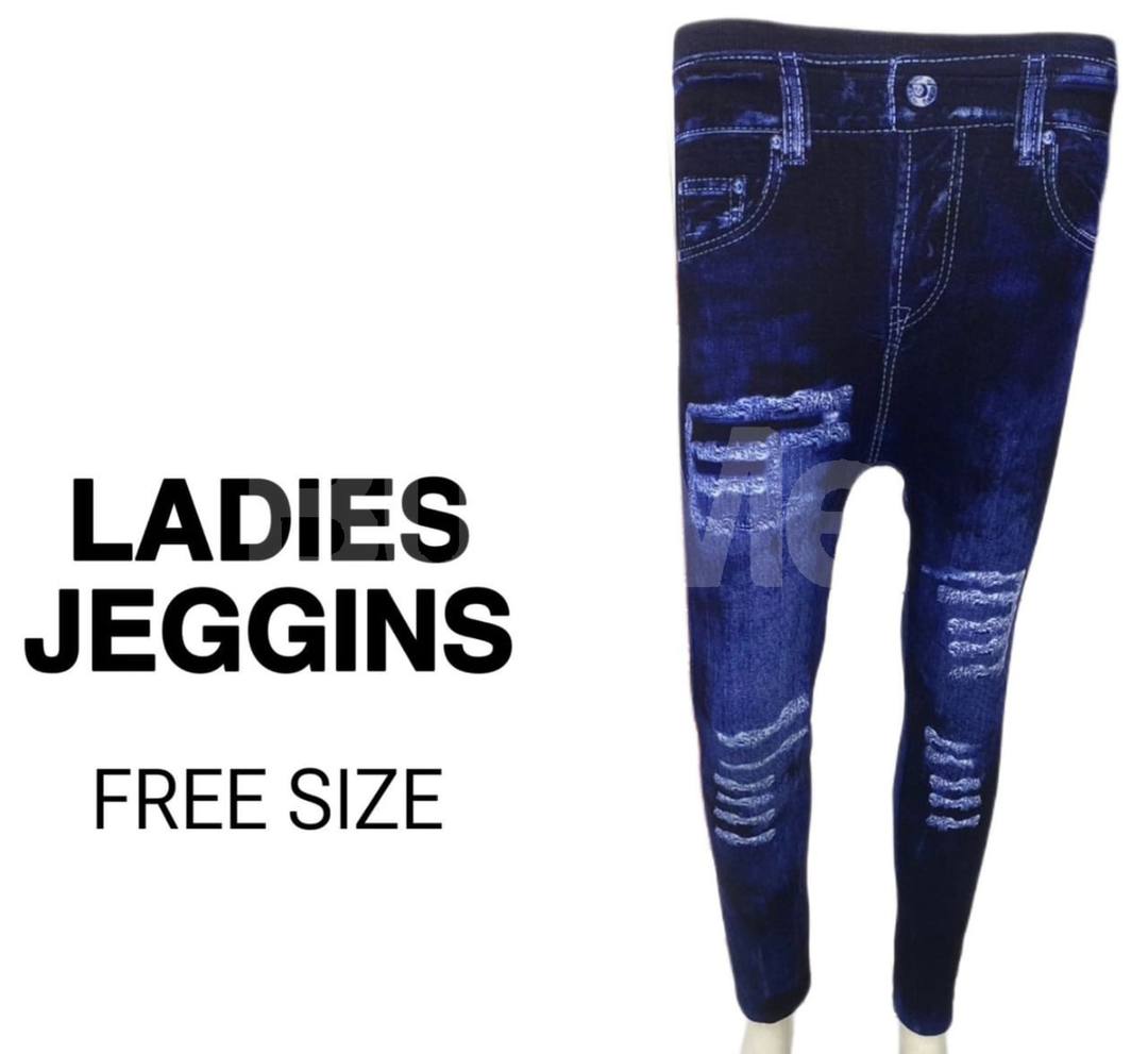 LADIES PREMIUM JEGGINGS 4 - BLUE PATCHED