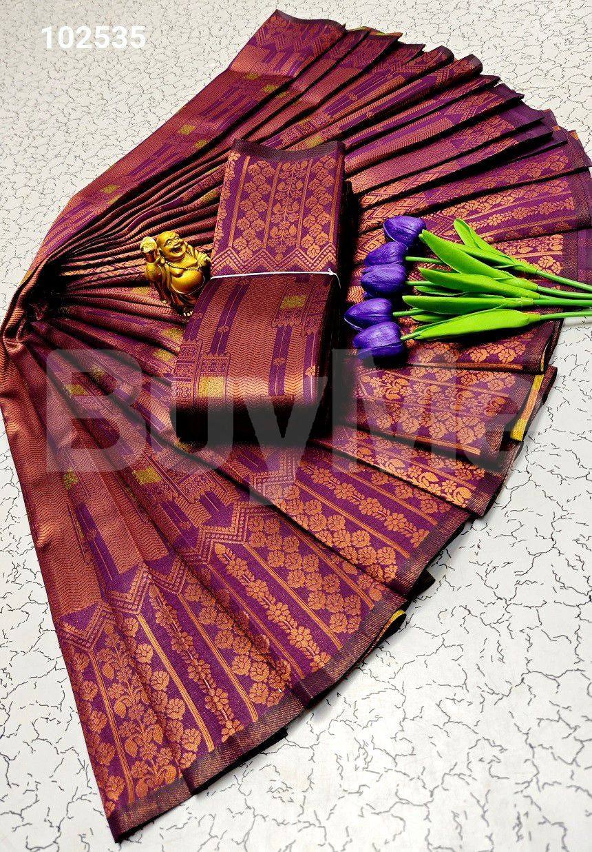 LIGHT WEIGHT SILK TYPE SAREES - MAROON