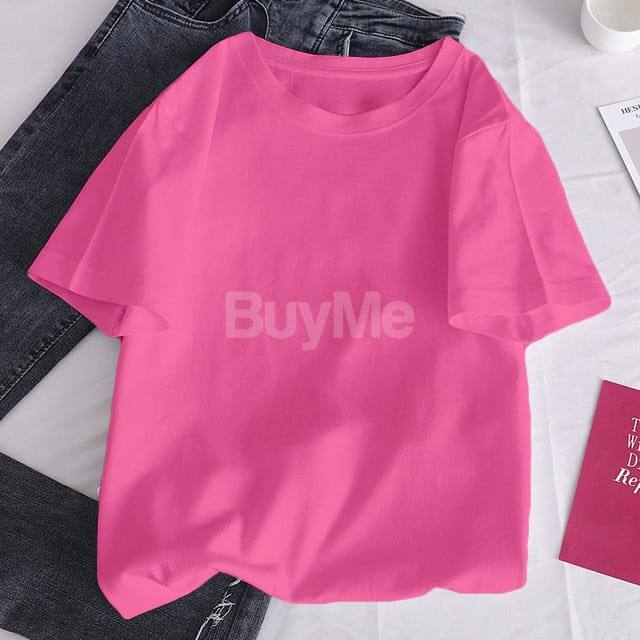 UNISEX PLAIN BAGGY T SHIRTS - PINK COLOUR