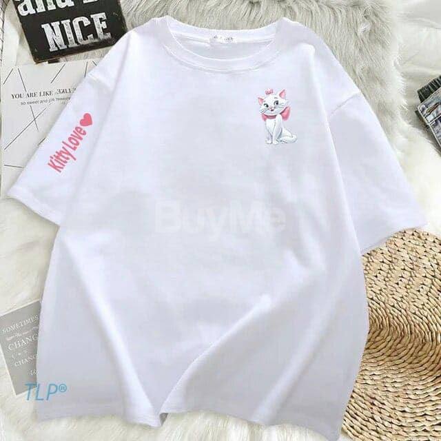WOMEN'S HELLO KITTY BAGGY TSHIRT - WHITE