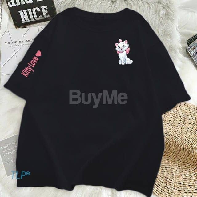 WOMEN'S HELLO KITTY BAGGY TSHIRT - BLACK
