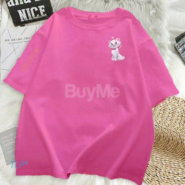 WOMEN'S HELLO KITTY BAGGY TSHIRT - PINK