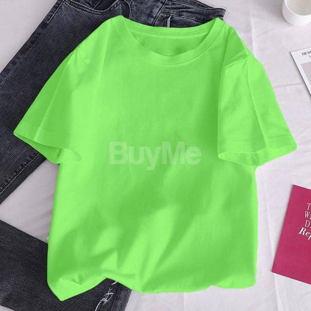WOMEN'S PLAIN BAGGY TSHIRT - LIGHTGREEN