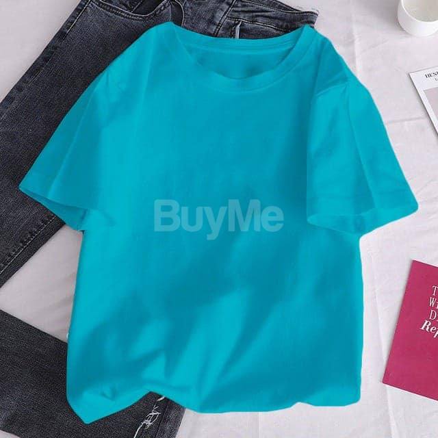 WOMEN'S PLAIN BAGGY TSHIRT - LIGHTBLUE