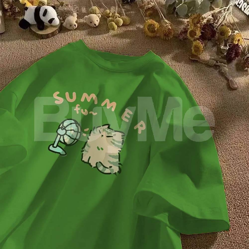 LADIES'S BAGGY T - SHIRT - GREEN