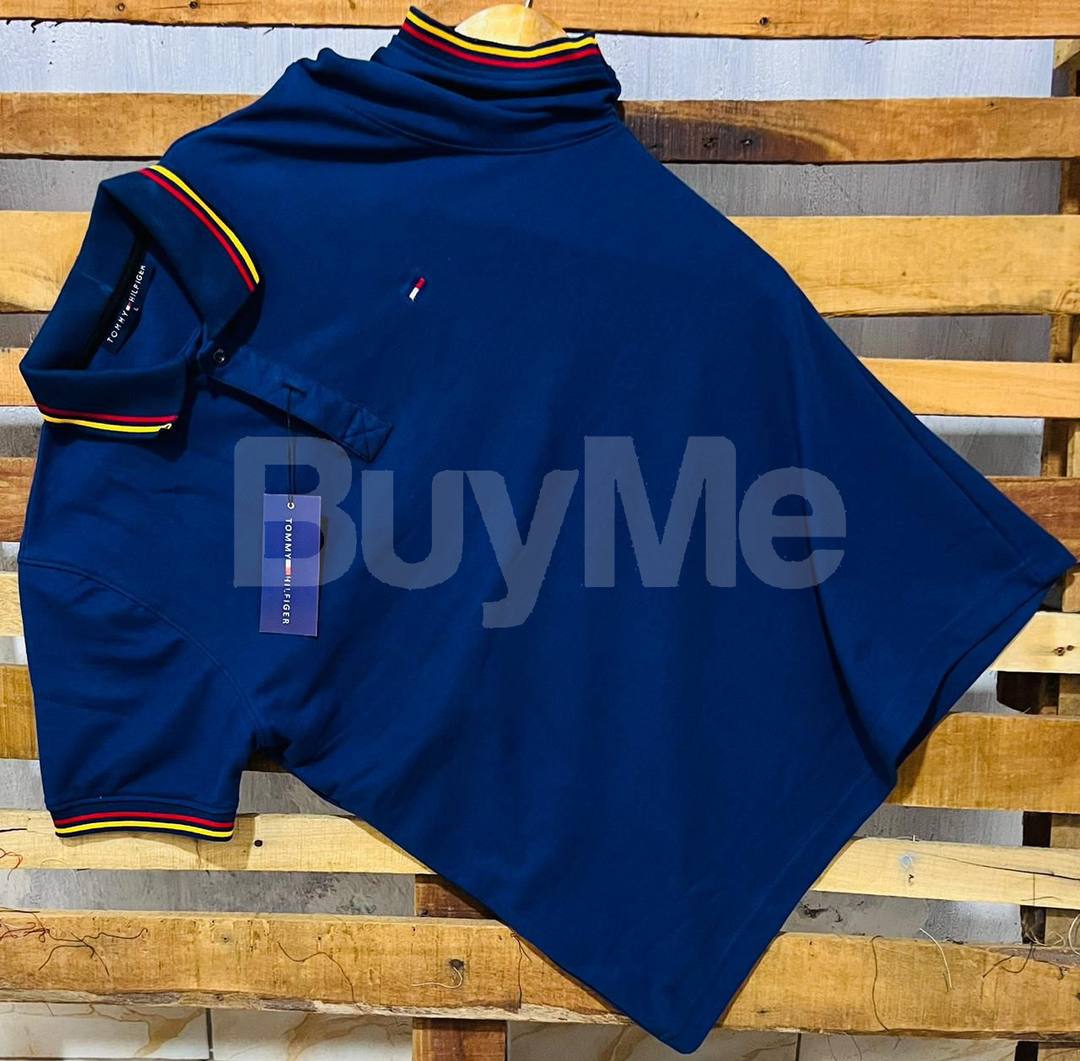 TOMMY COLLAR TSHIRTS - BLUE