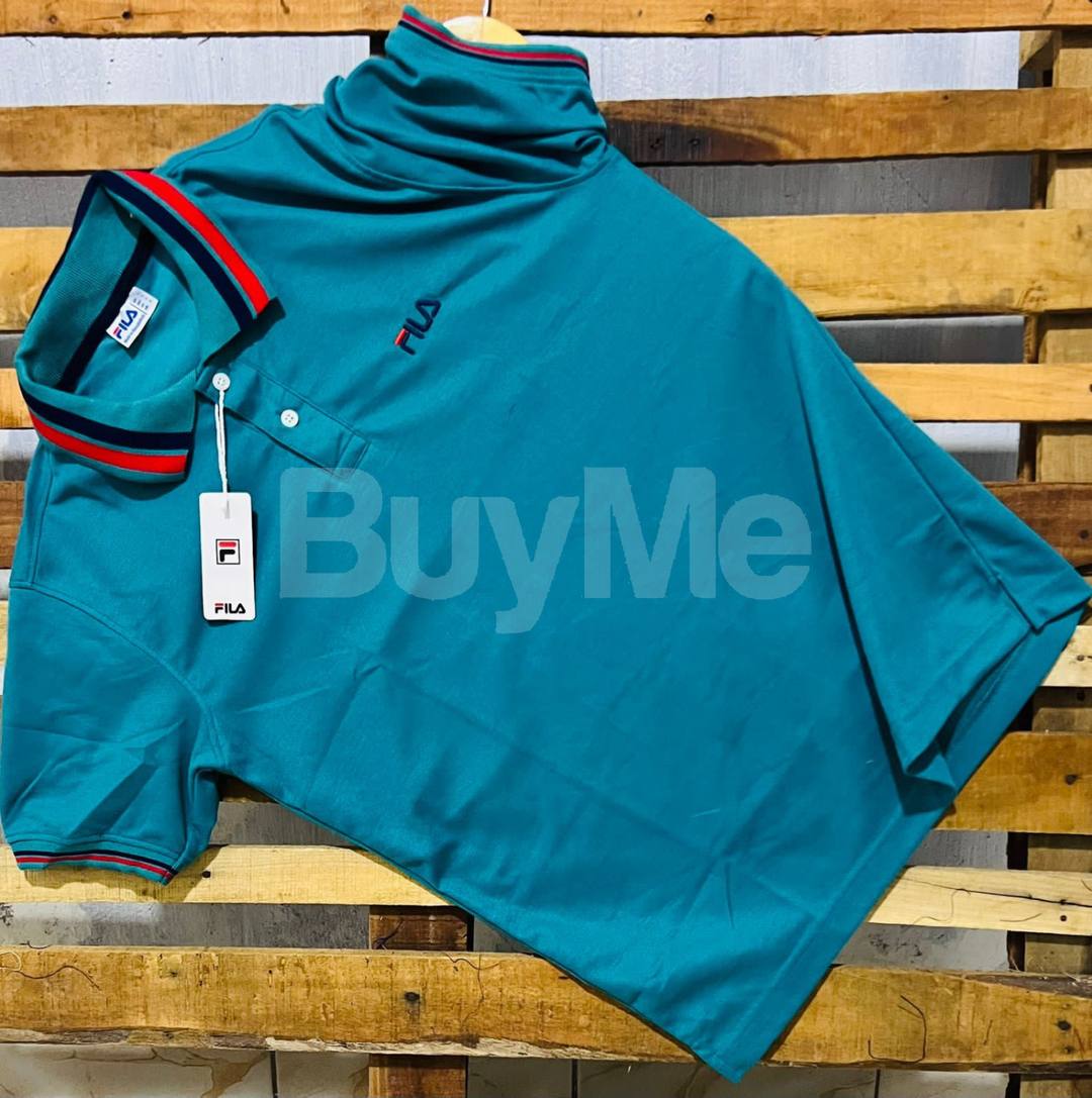 COLLAR T SHIRTS 220 GSM CROCODILE MATERIAL - BLUE