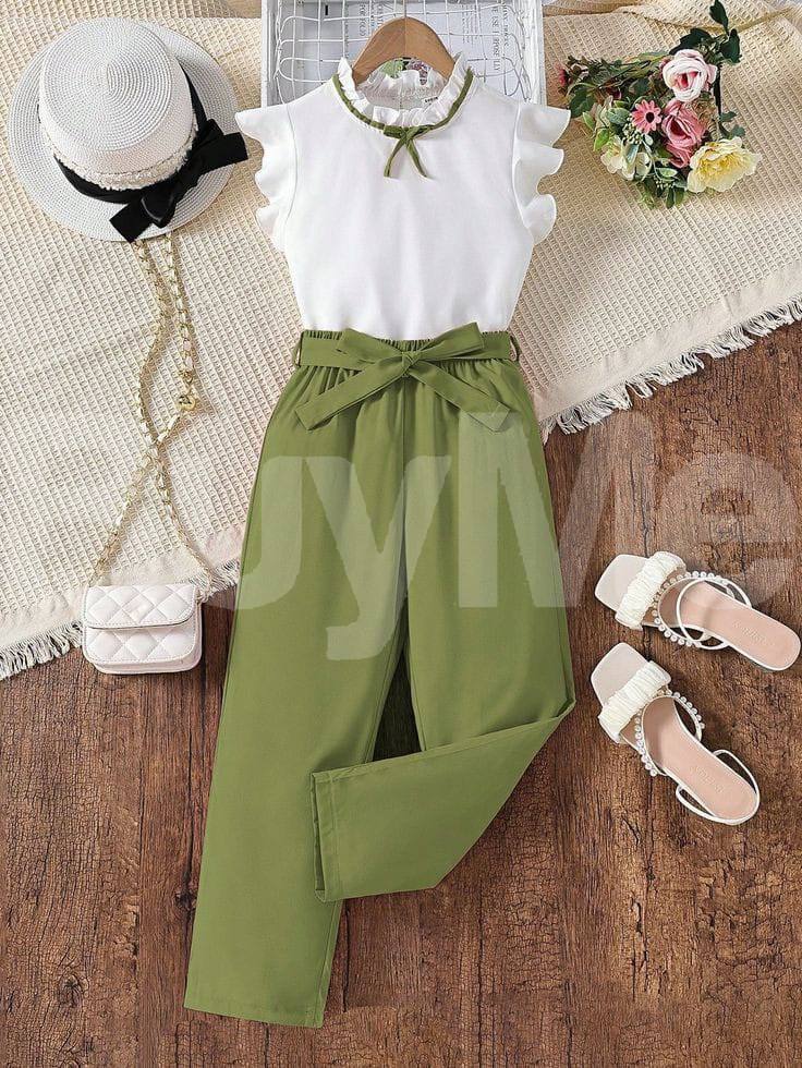 FULL KIT DRESS FOR LADIES - GREEN & WHITE