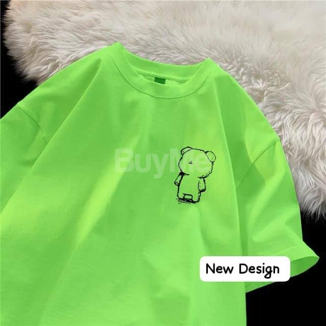 PANDA BAGGY TSHIRT - LIGHTGREEN