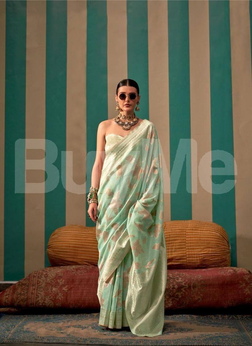 LATEST INDIAN SAREE - LIGHT GREEN