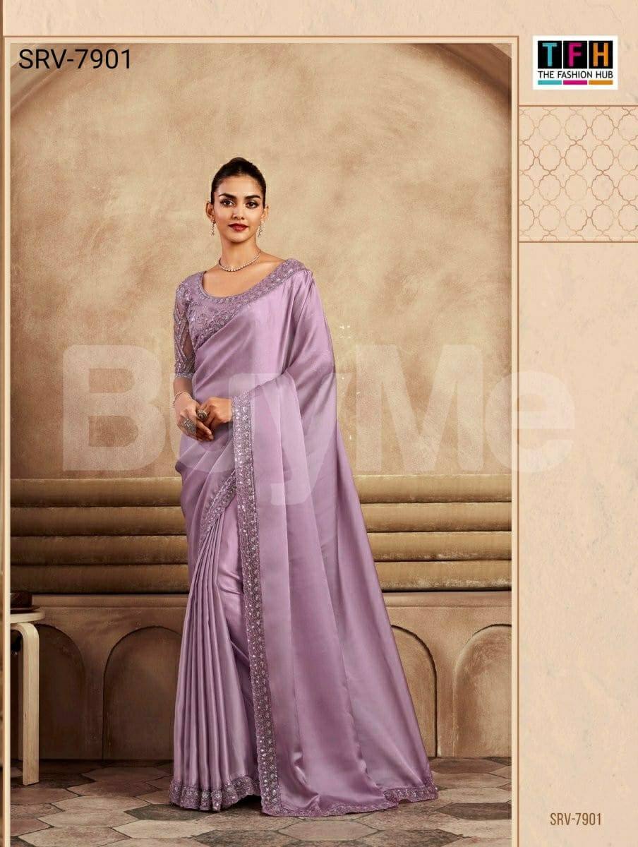 MODERN INDIAN SAREE - LIGHT PURPLE