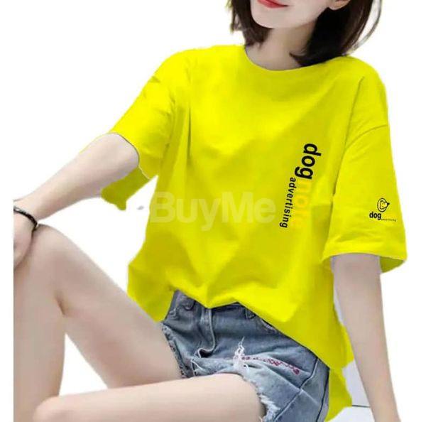 LADIES'S BAGGY TSHIRT - YELLOW