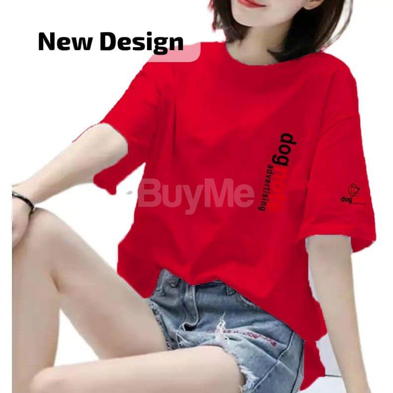 LADIES'S BAGGY TSHIRT - RED