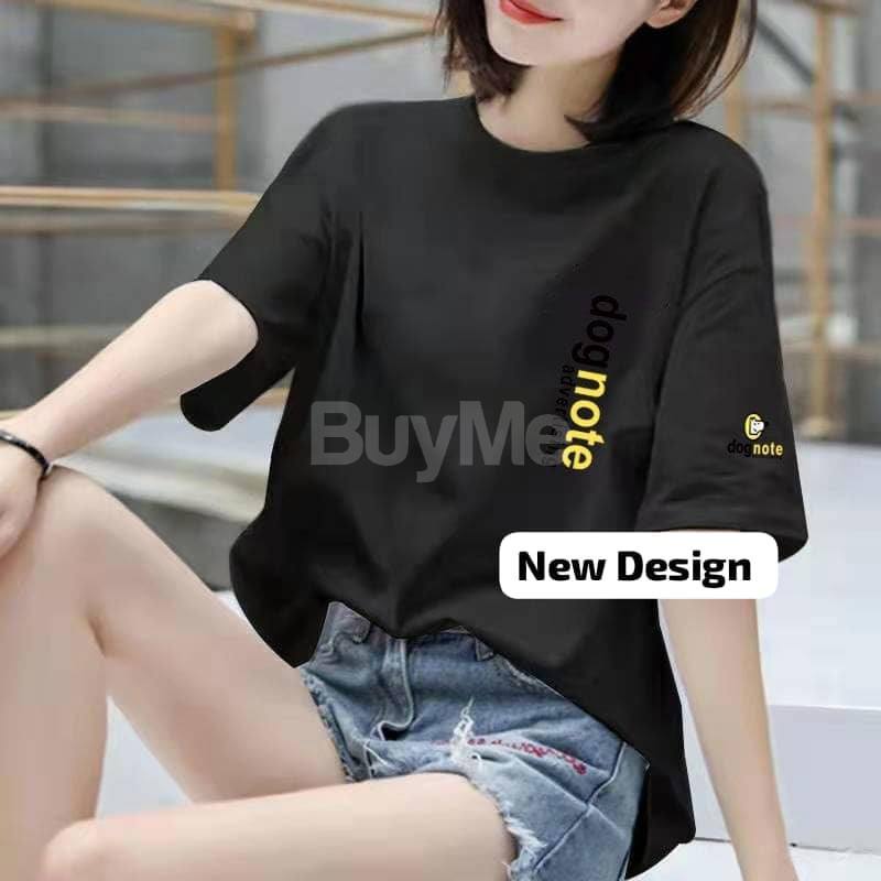 LADIES BAGGY TSHIRT - BLACK