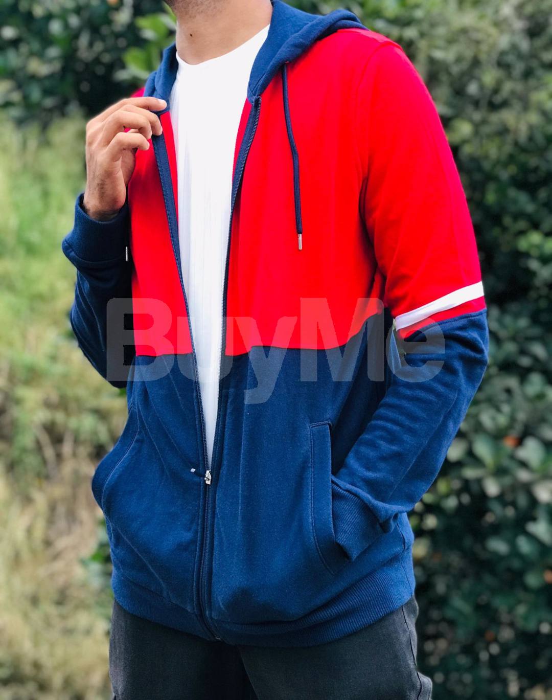 UNISEX HOODI - RED & BLUE