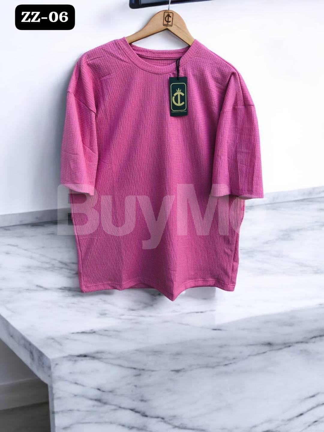 OVESIZE POPCORN T SHIRT - MAGENTA