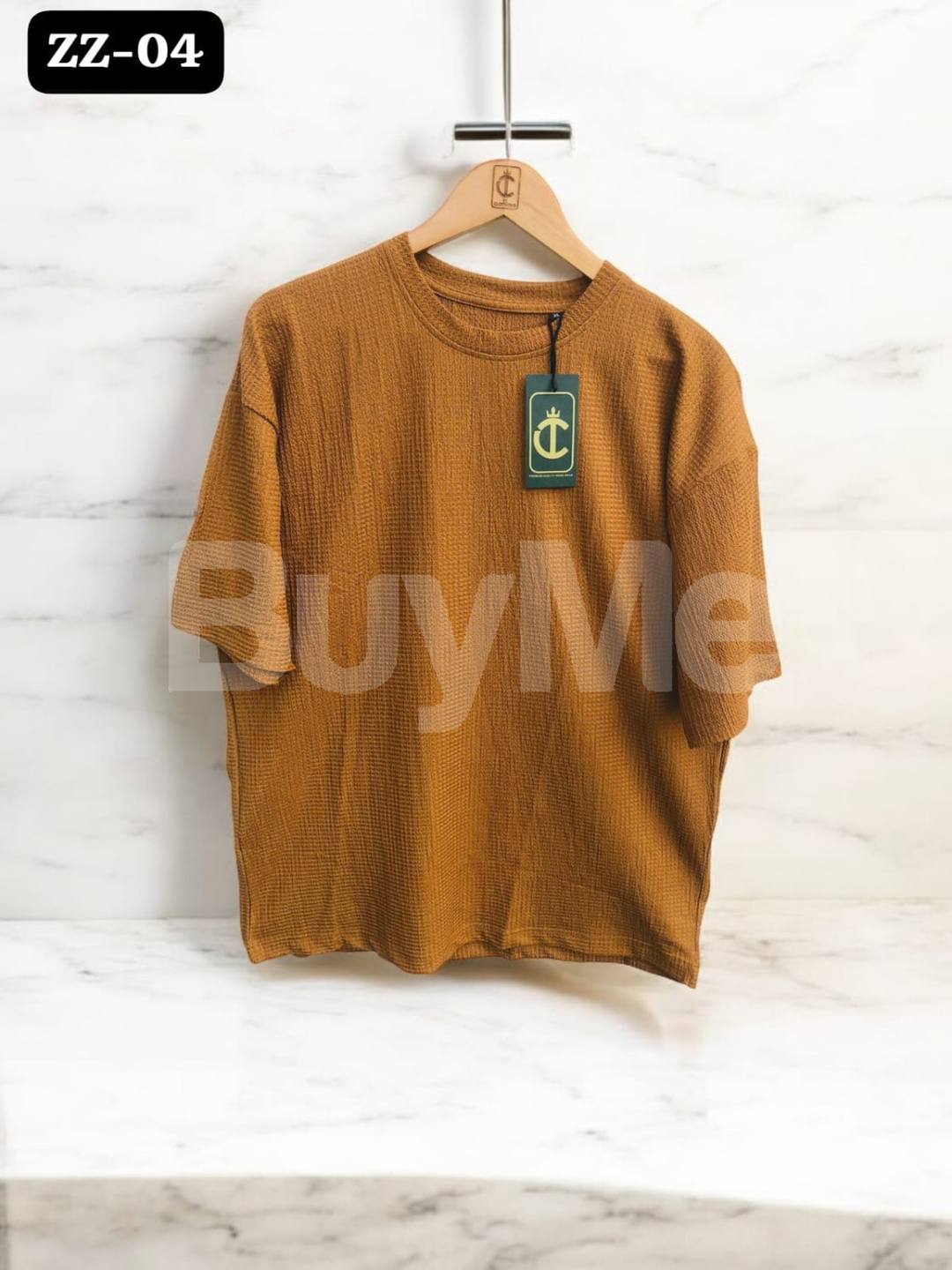 OVESIZE POPCORN T-SHIRT - BROWN