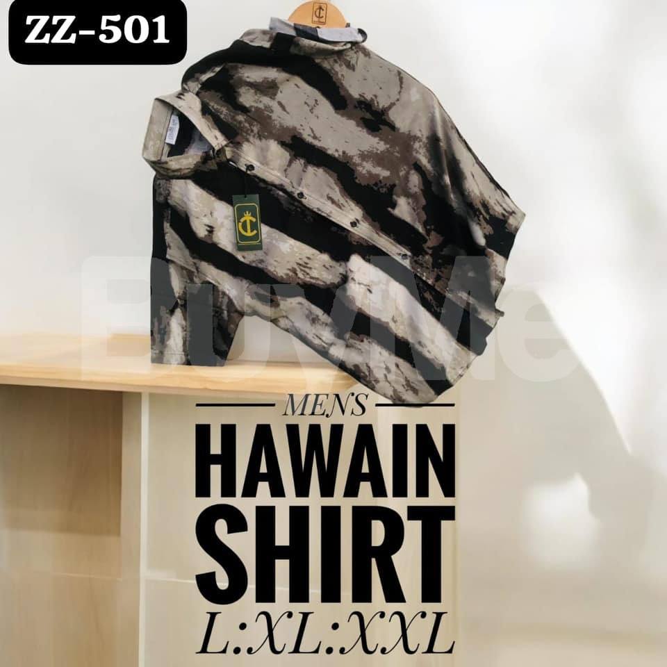 HAWAIN SHIRT - BLACK AND GREY