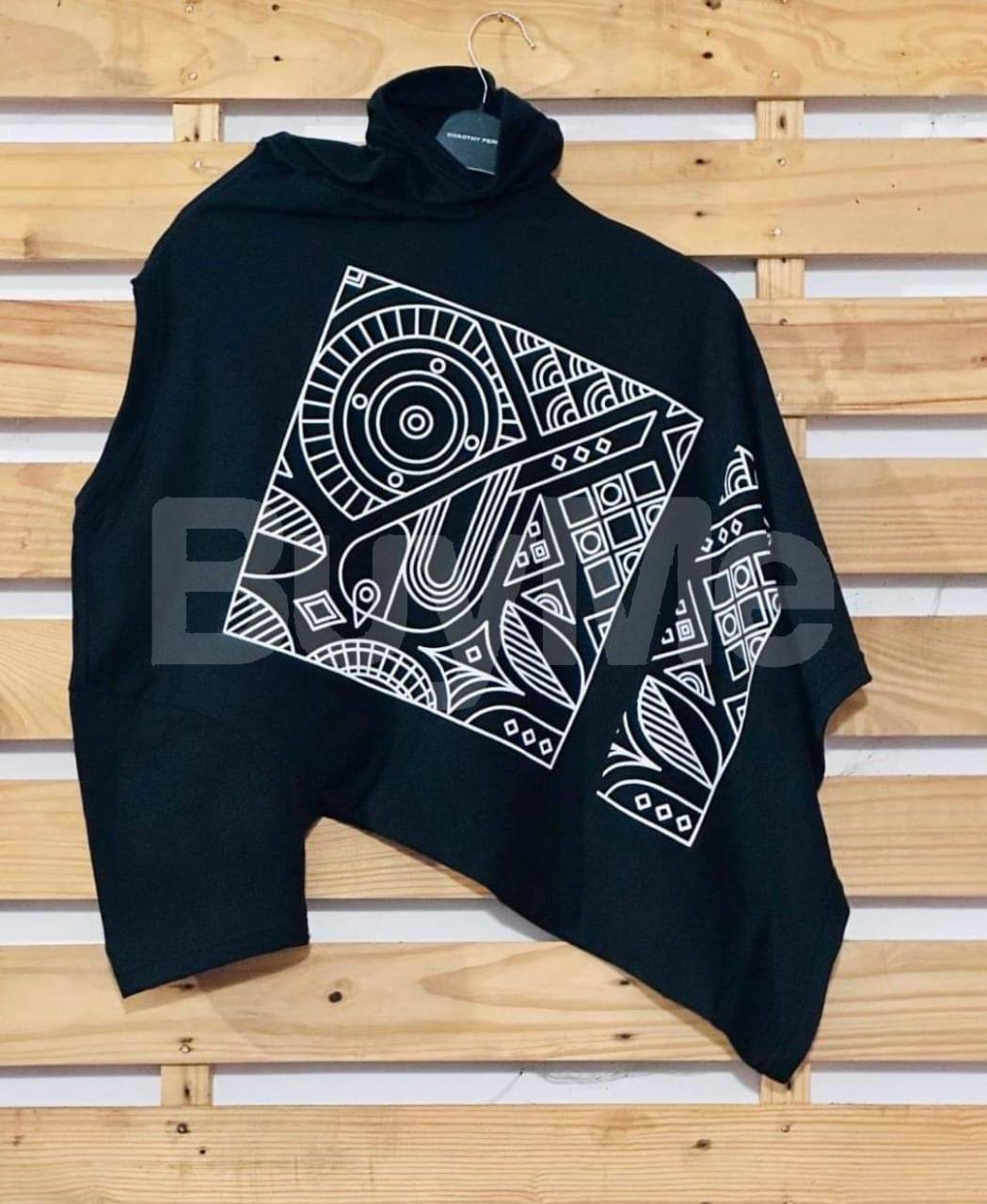 PRINTED CREW NECK TSHIRT - DARK BLUE