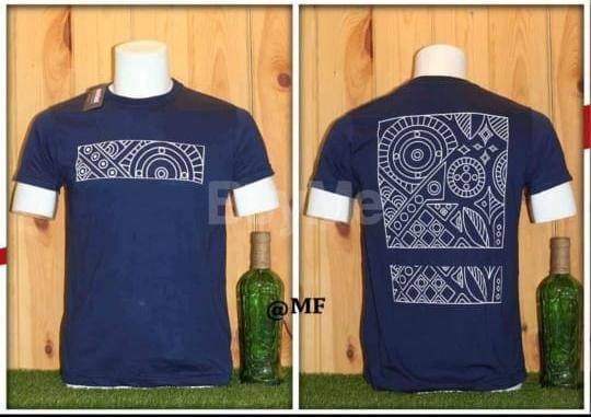 TRENDING CREW NECK TSHIRTS (DOUBLE SIDE PRINTED) - BLUE