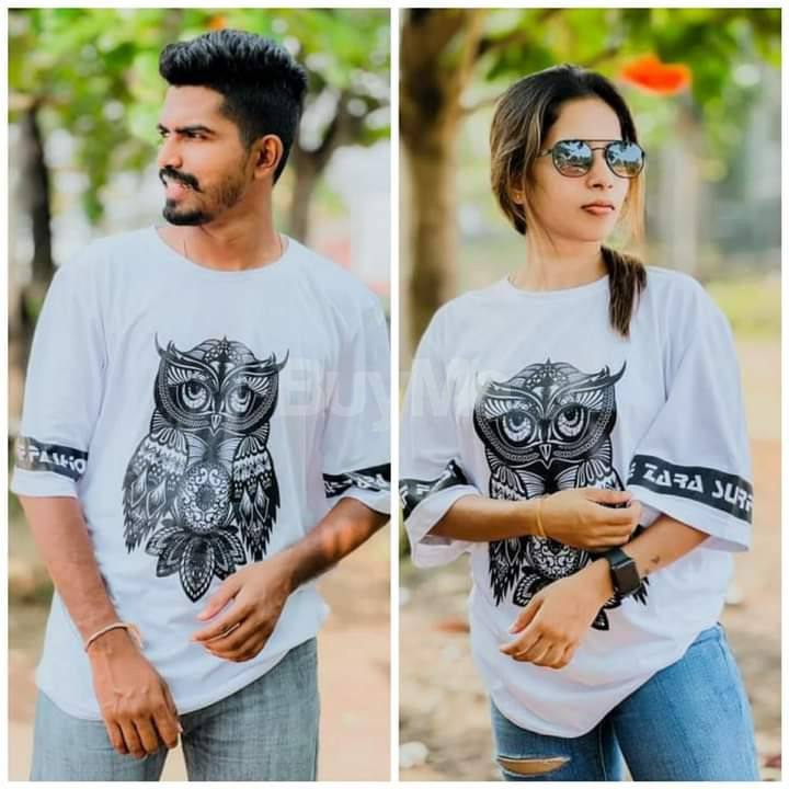 OWL PRINTED COUPLE TSHIRT