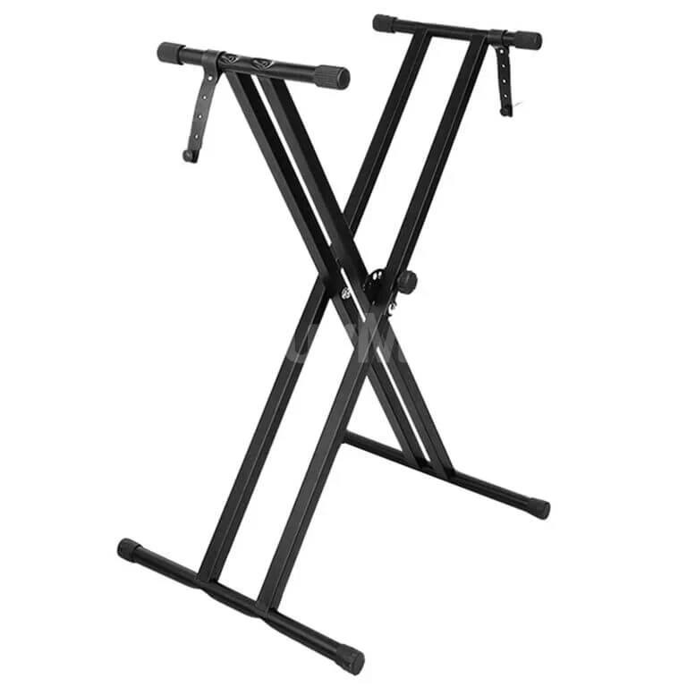 KEYBOARD STAND DOUBLE X-STYLE WITH LOCKING STRAPS