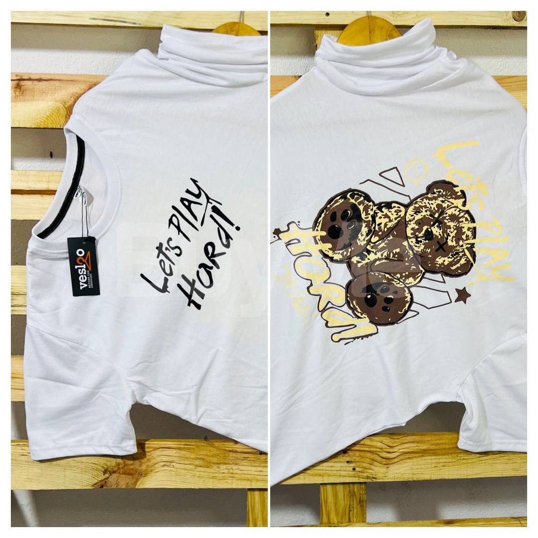 DOUBLE SIDE PRINT CREW NECK TSHIRT - WHITE