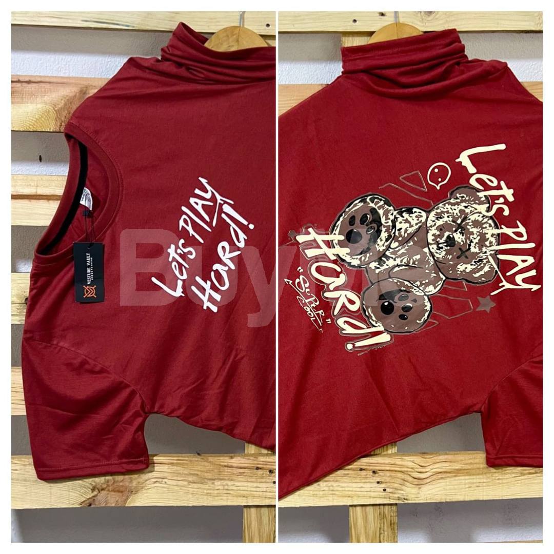 DOUBLE SIDE PRINT CREW NECK TSHIRT - RED