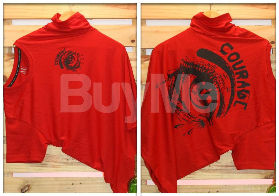 BACK SIDE PRINT T SHIRT - RED COLOUR