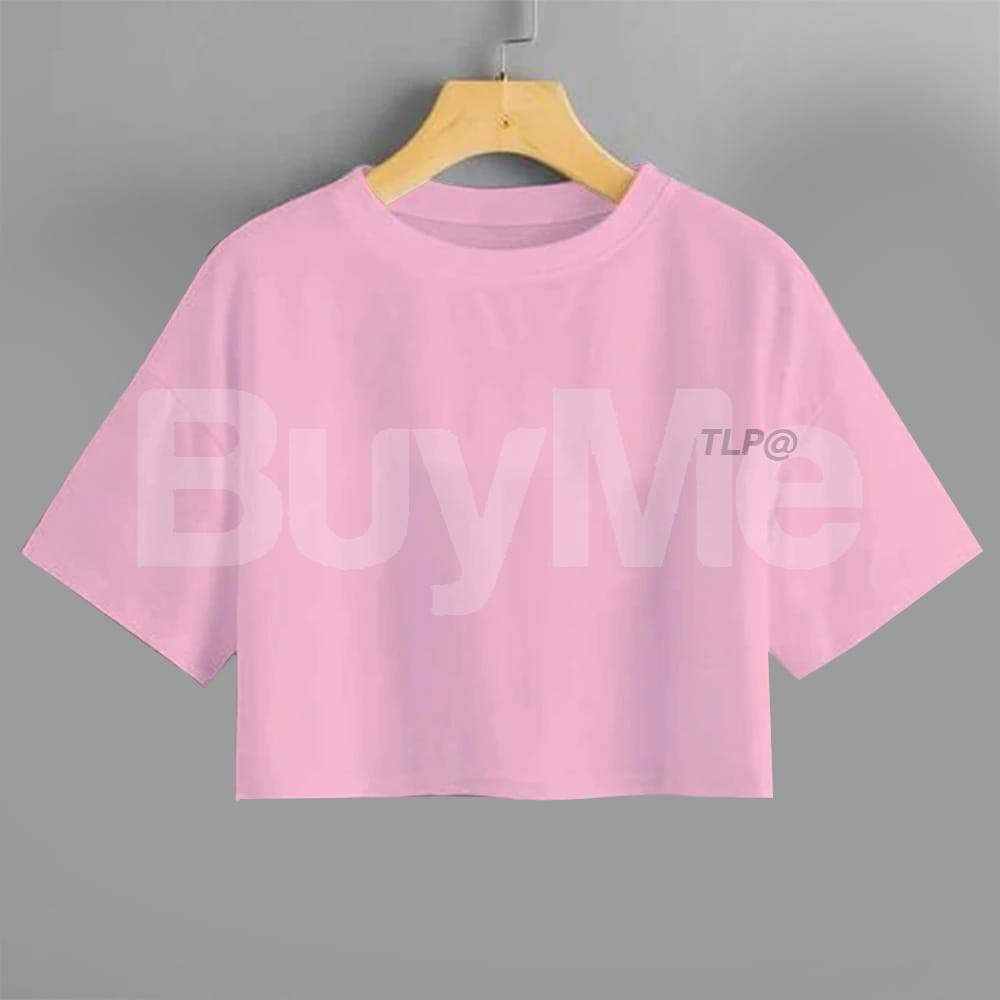 CUT OUT CROP T SHIRT - PINK