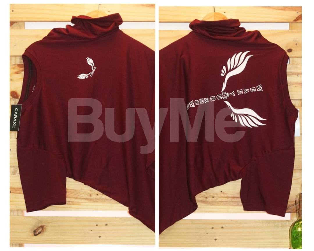 DOUBLE SIDE PRINT CREW NECK T SHIRT - MAROON
