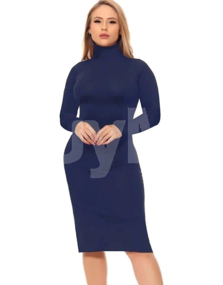 WOMEN BODYCON DRESS - DARK BLUE