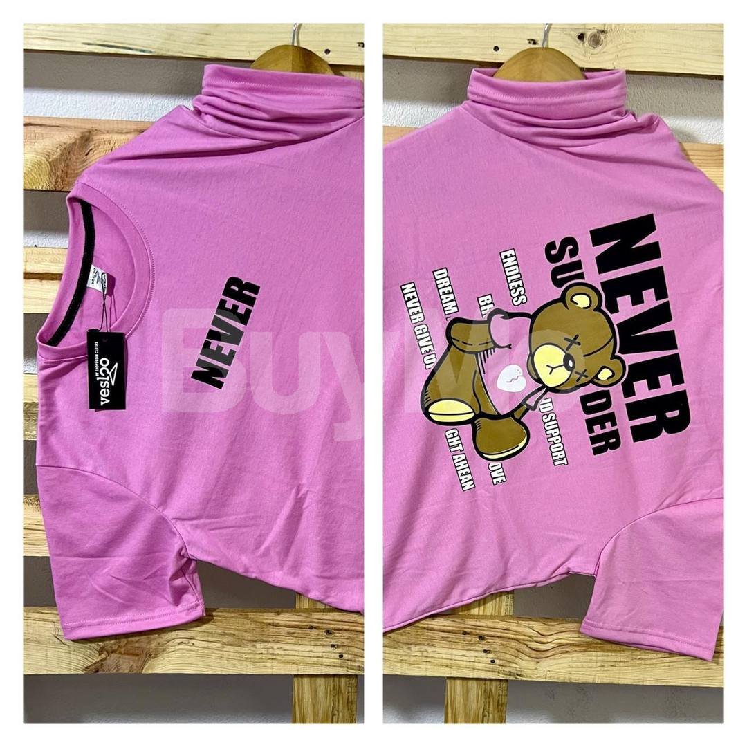 DOUBLE SIDE PRINTED T SHIRT - PINK