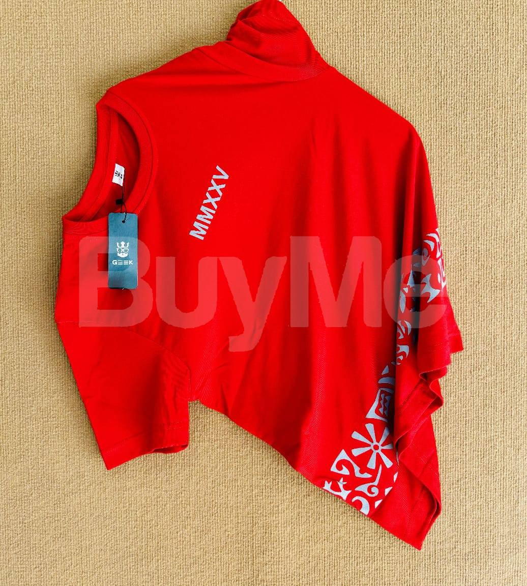 NORMAL CREW NECK WITH DESIGNED TSHIRT - RED