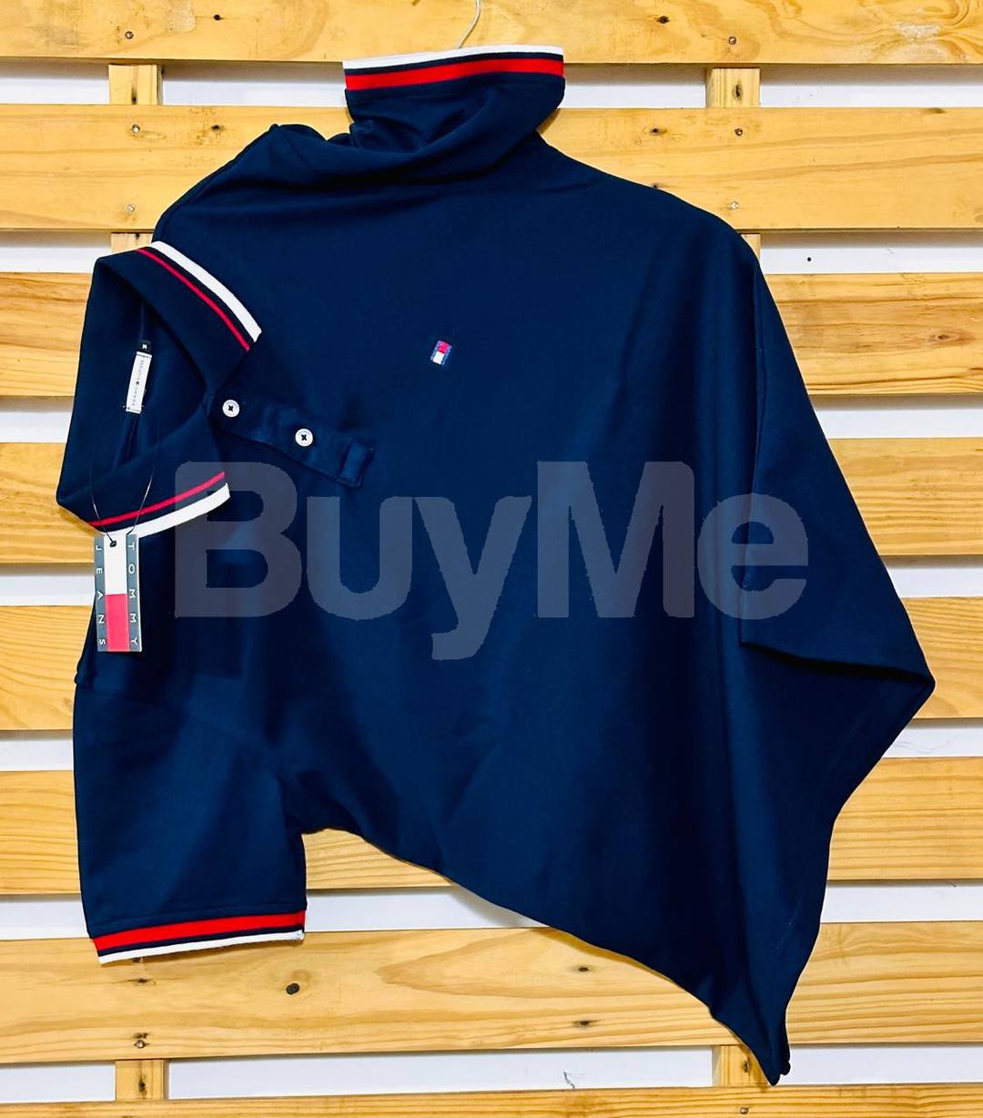 COLLAR T SHIRT - DARK BLUE