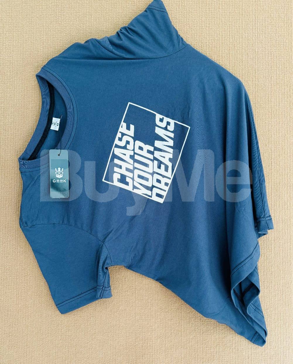 SINGLE JERSY CREW NECK T SHIRT - MILD BLUE