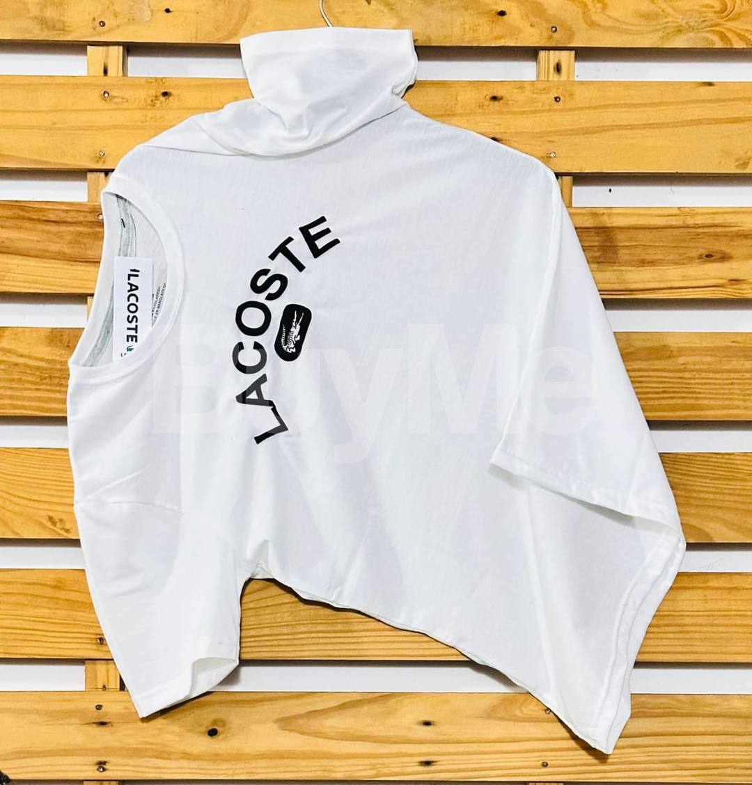 RIB PRINT CREW NECK TSHIRT - WHITE (LACOSTE)
