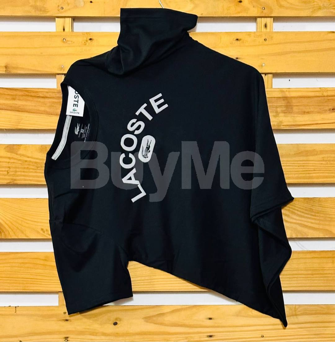RIB PRINT CREW NECK TSHIRT - BLACK (LACOSTE)