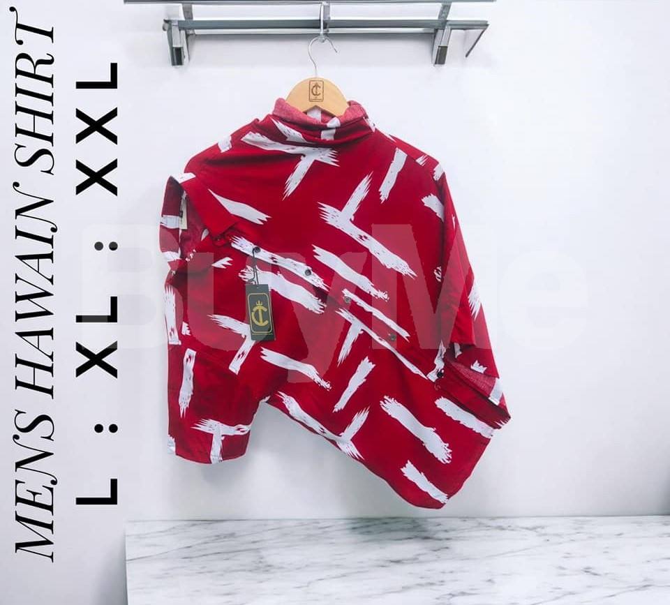MENS HAWAIN SHIRT - RED