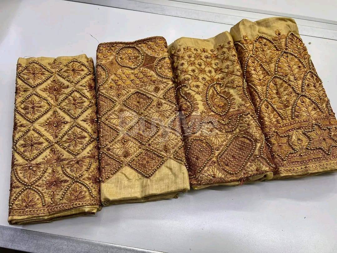 AARI BLOUSE MATERIAL - GOLD