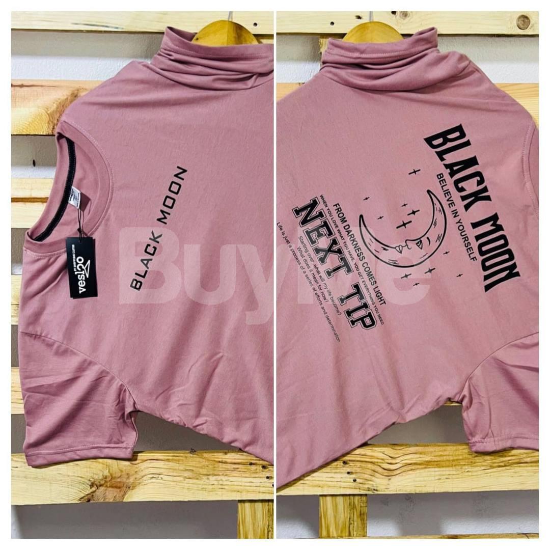 DOUBLE SIDE PRINT CREW NECK TSHIRT - FOR MEN (DUL PINK)