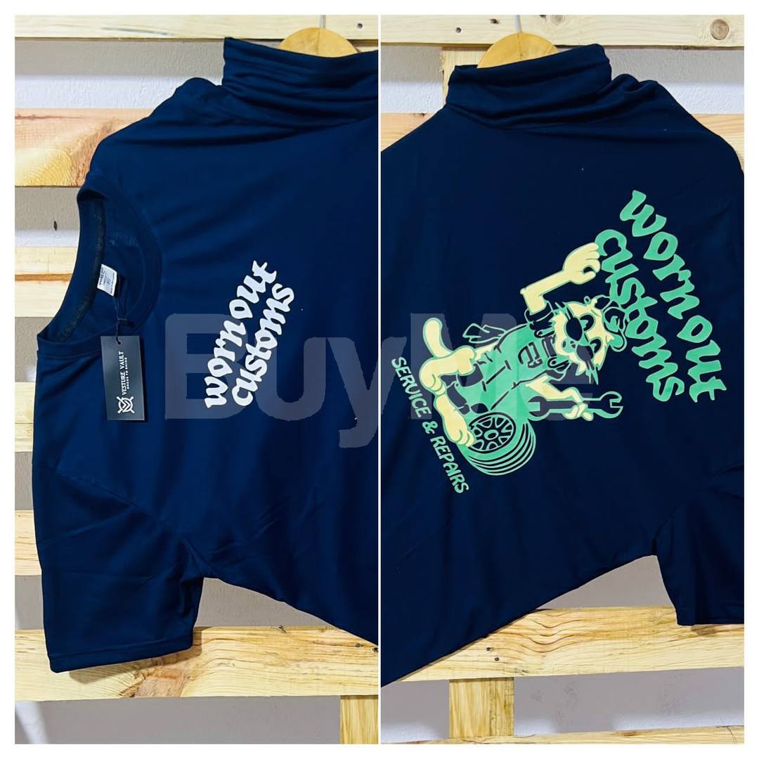 DOUBLE SIDE PRINT TSHIRT - DARK BLUE