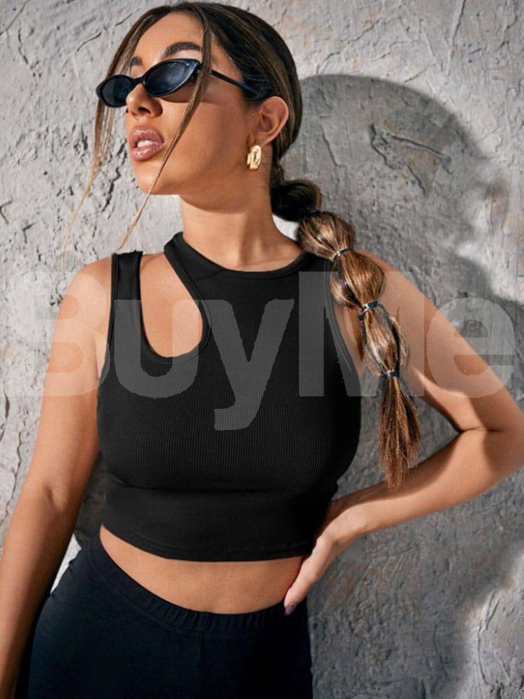 BLACK CROP TOP